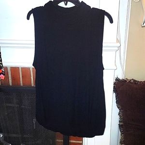 Loft sleeveless mock neck tunic sweater XL
